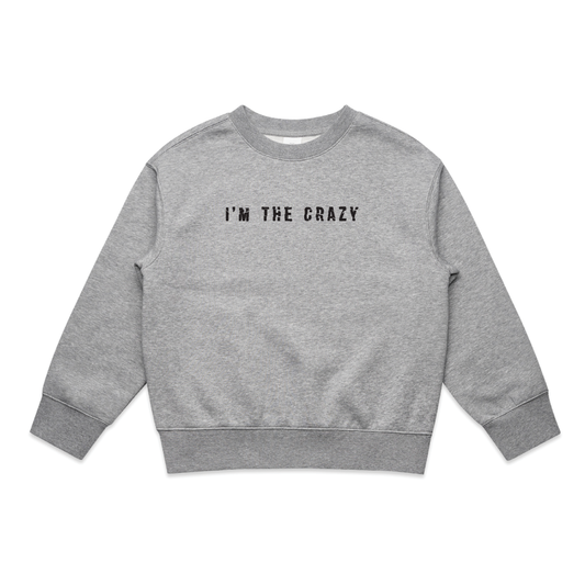 Kids Grey Crew I'm The Crazy