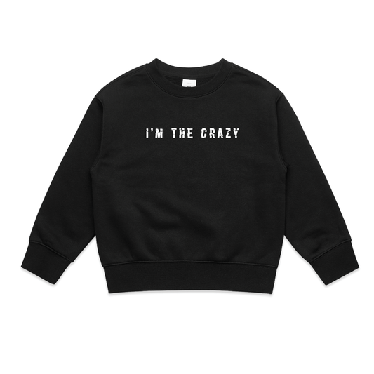 Kids Black Crew I'm The Crazy - BOYS