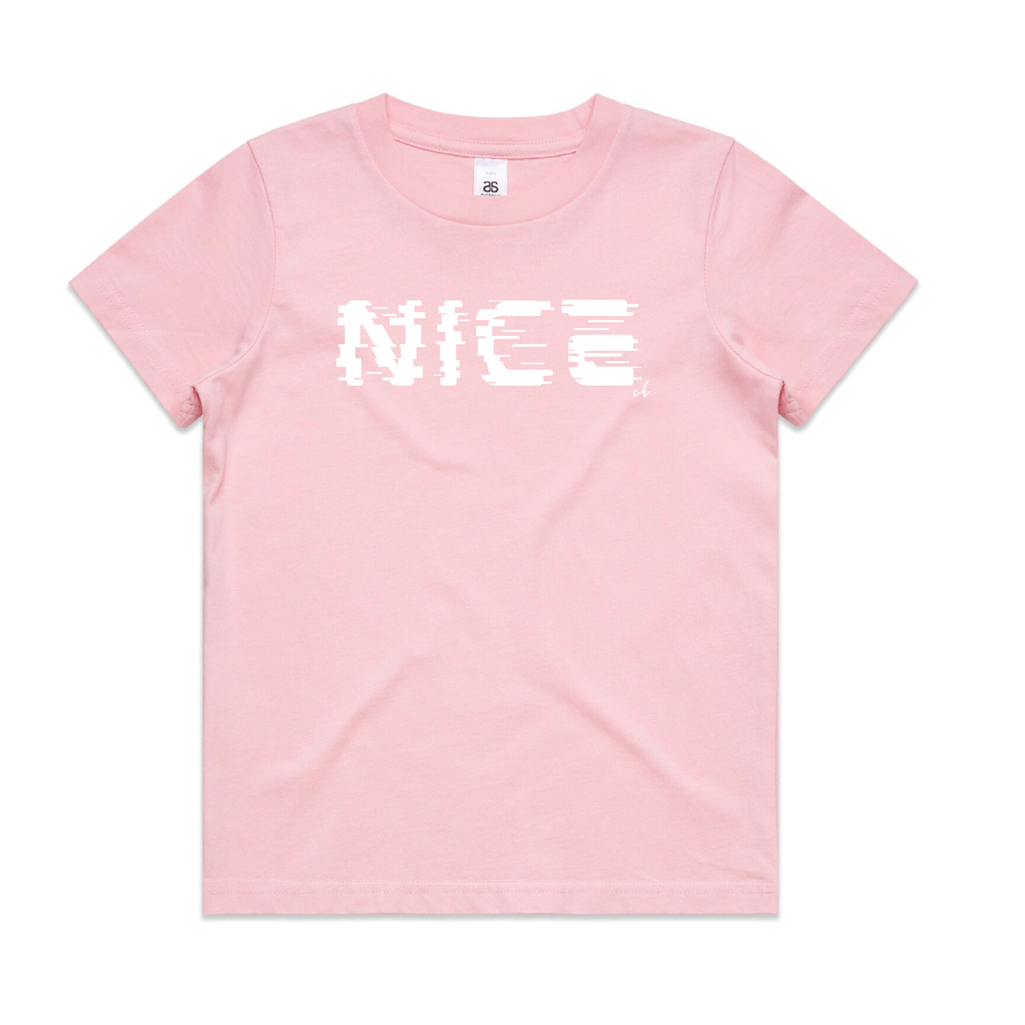 Kids Pink T Nice Glitch